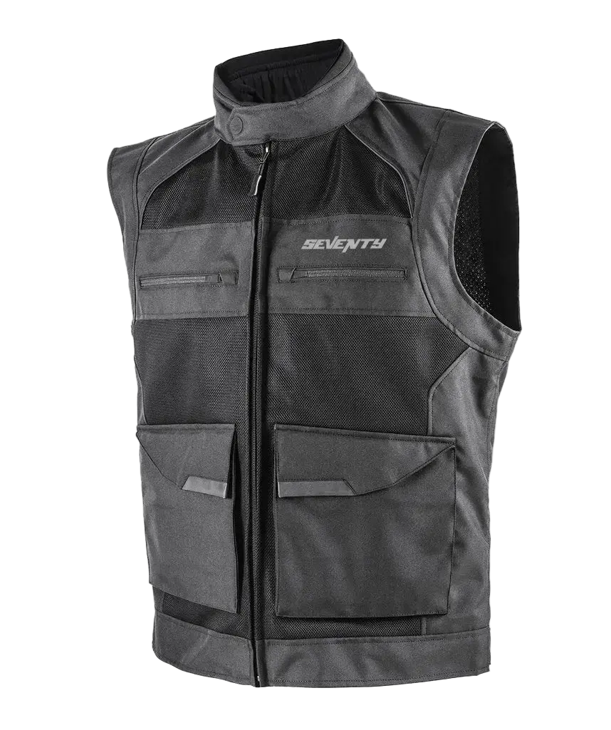 SEVENTY SD-S3 SCIROCCO TOURING VEST MULTI-TASCHE NERO 
