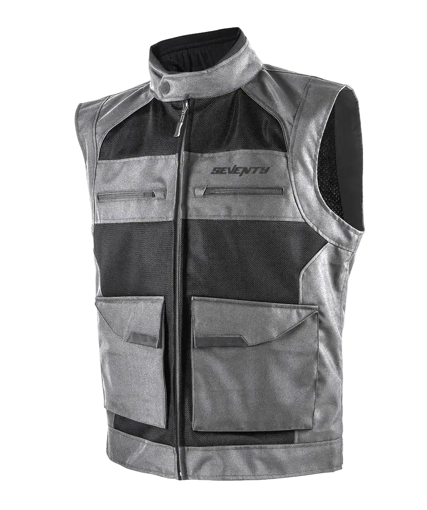 SEVENTY SCIROCCO SD-S3 Chaleco De Moto De Verano Hombre Gris 