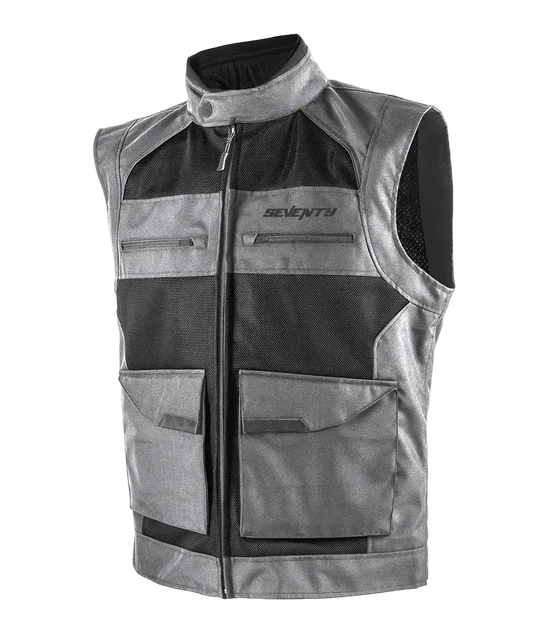 SEVENTY SCIROCCO SD-S3 Chaleco De Moto De Verano Hombre Gris 