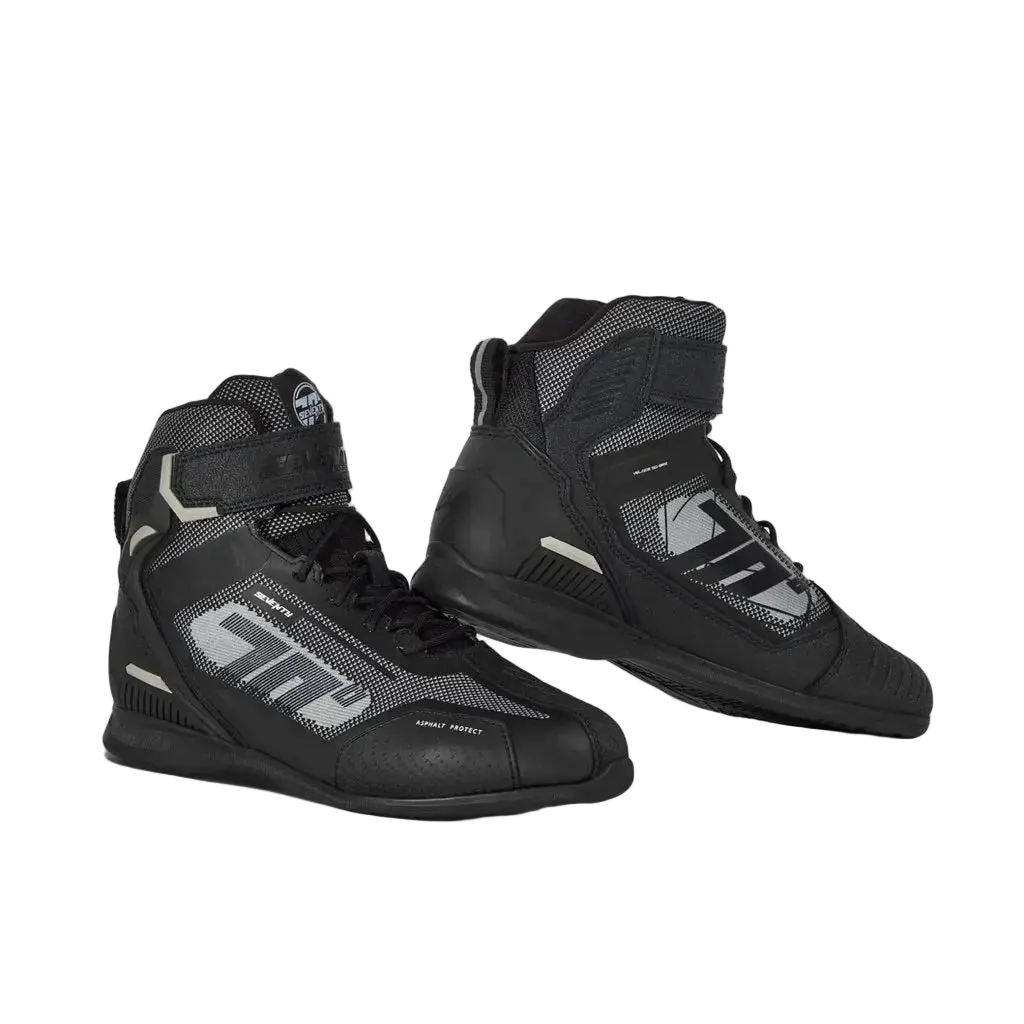 Seventy SD-BR2 Veloce Pro Scarpe Turismo unisex Moto Nero/Grigio 