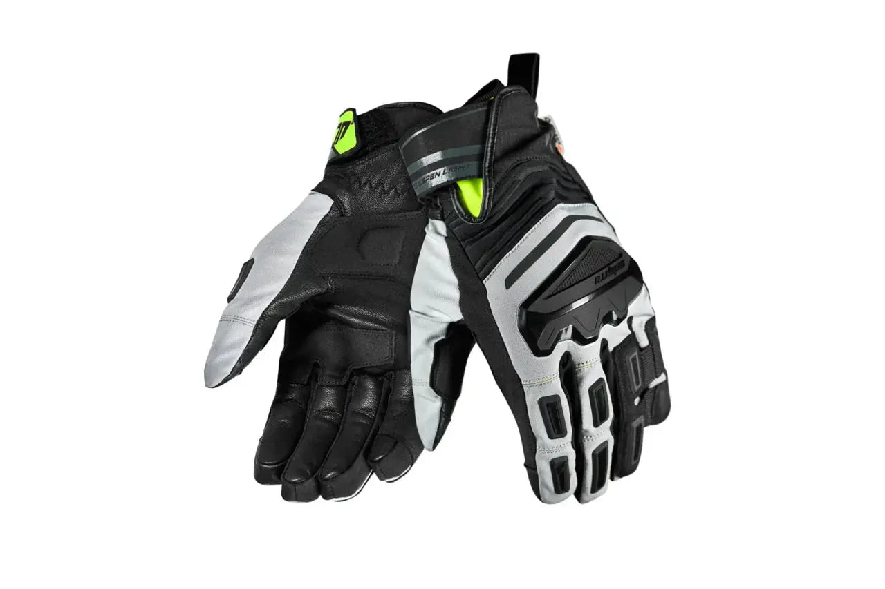SEVENTY SD-T13 ASPEN LIGHT Moto Uomo Guanti Grigio Giallo Fluorescente