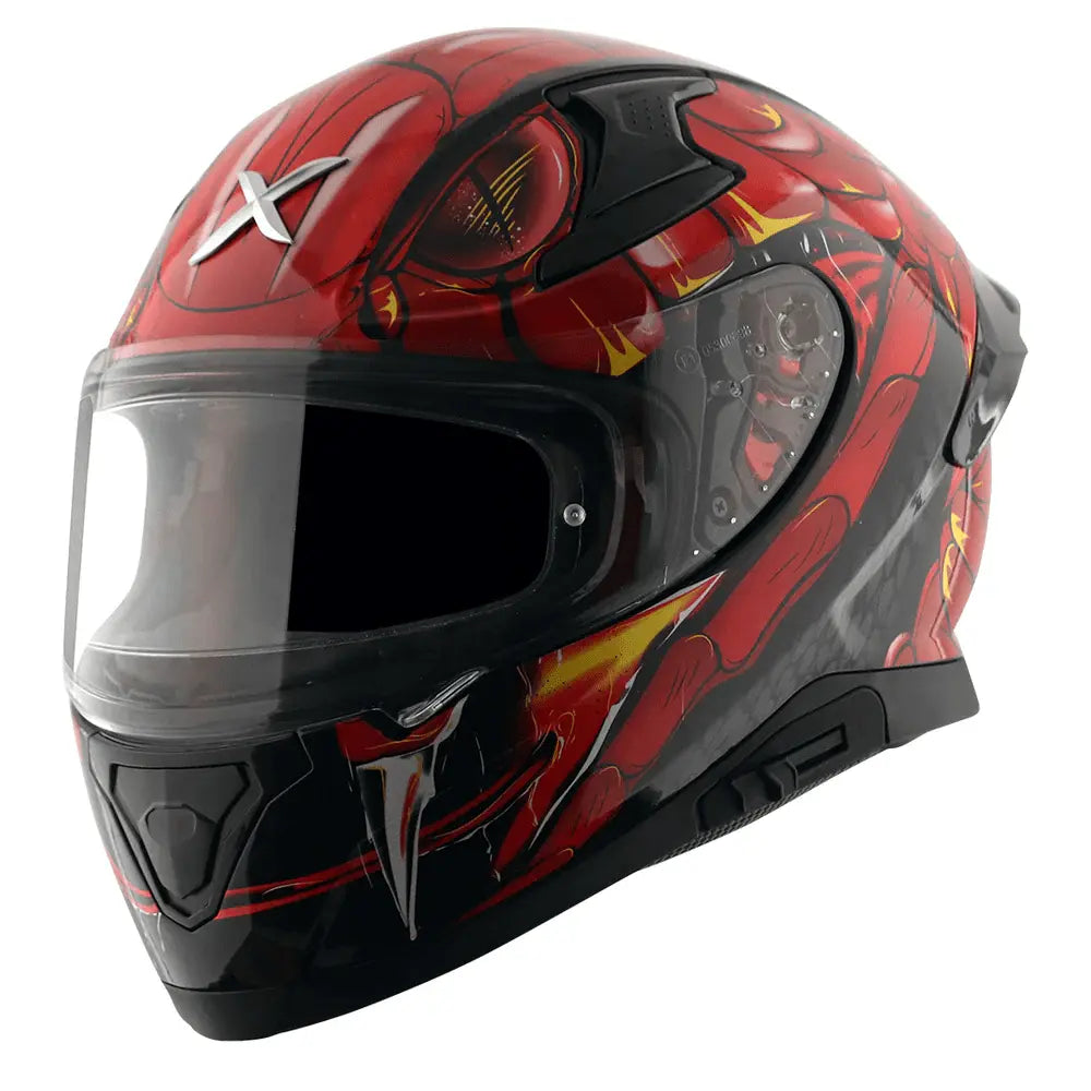AXOR Helmets APEX VENOMOUS DV CASCHI INTEGRALE NERO ROSSO 