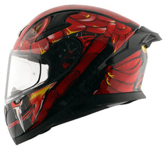 AXOR Helmets APEX VENOMOUS DV CASCHI INTEGRALE NERO ROSSO 