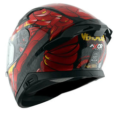 AXOR Helmets APEX VENOMOUS DV CASCHI INTEGRALE NERO ROSSO 