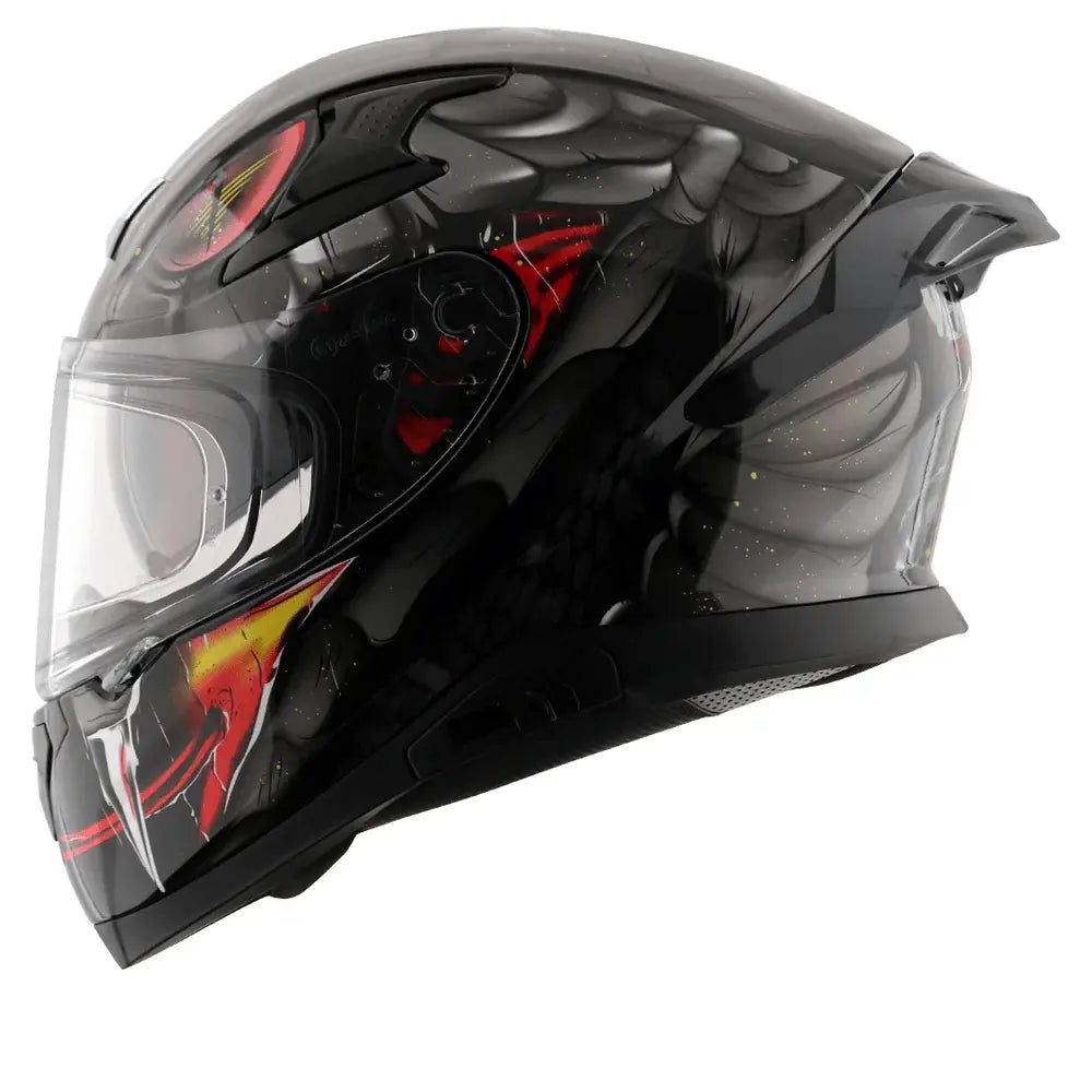 AXOR Helmets APEX VENOMOUS DV CASCHI INTEGRALE NERO OPACO GRIGIO 
