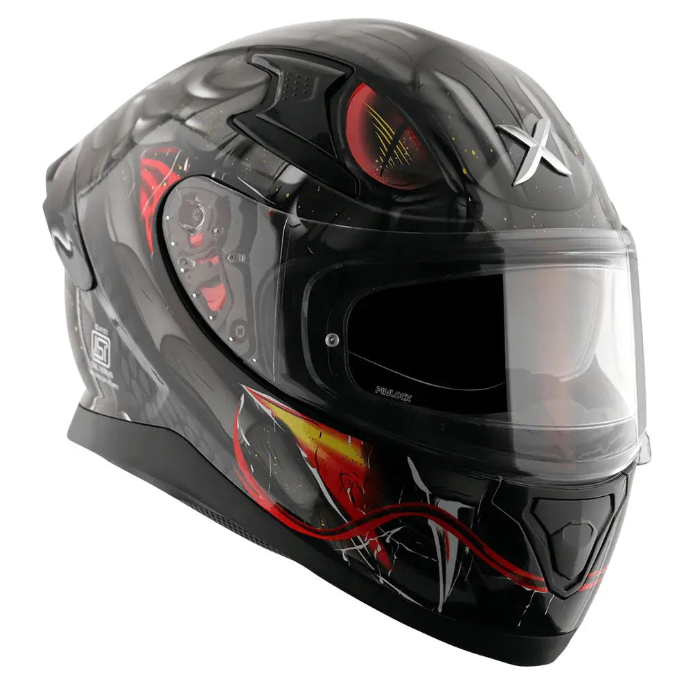 AXOR Helmets APEX VENOMOUS DV CASCHI INTEGRALE NERO OPACO GRIGIO 
