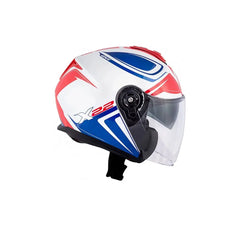 GIVI X.22 PLANET Jet Urban Moto Caschi Bianco Blu Rosso 