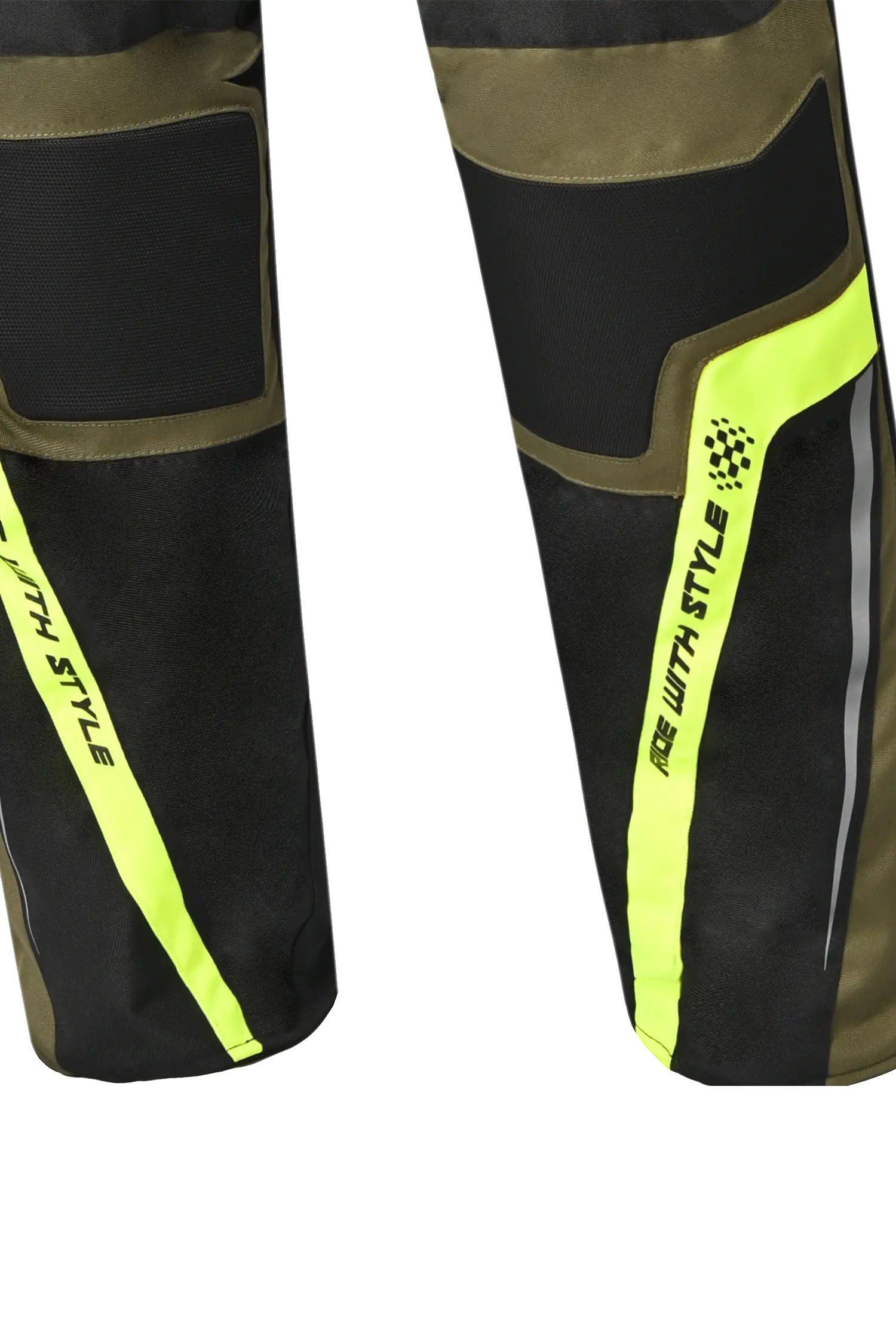 Bela Watson Pantaloni da moto touring Nero/Marrone/Giallo Fluor 