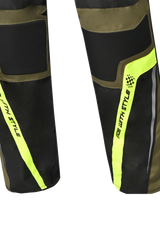Bela Watson Pantaloni da moto touring Nero/Marrone/Giallo Fluor 