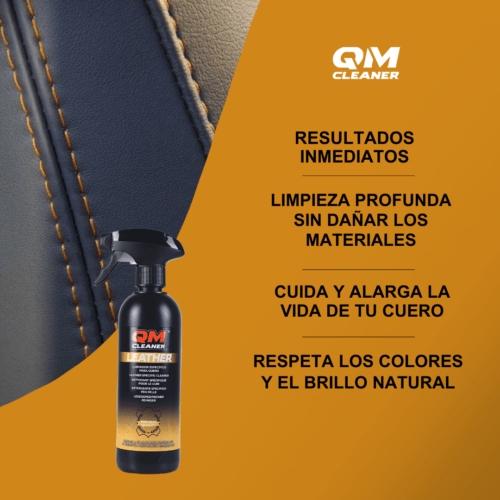 QM CLEANER LEATHER | LIMPIADOR DE PIEL, CUERO Y POLI PIEL 500ML 