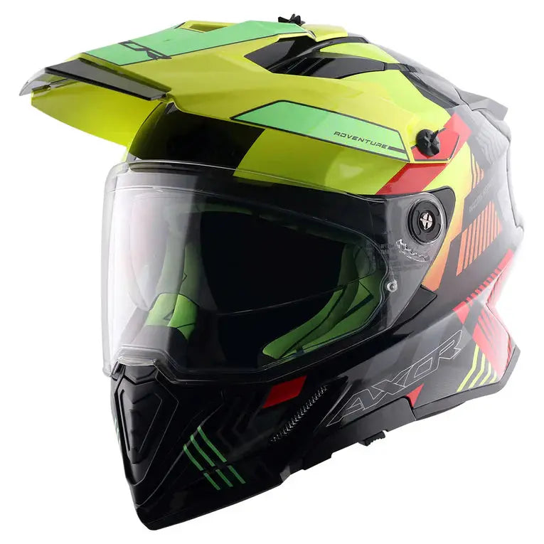 AXOR Helmets X-CROSS D/V GAMBLING CASCHI MOTO GIALLO FLUO 
