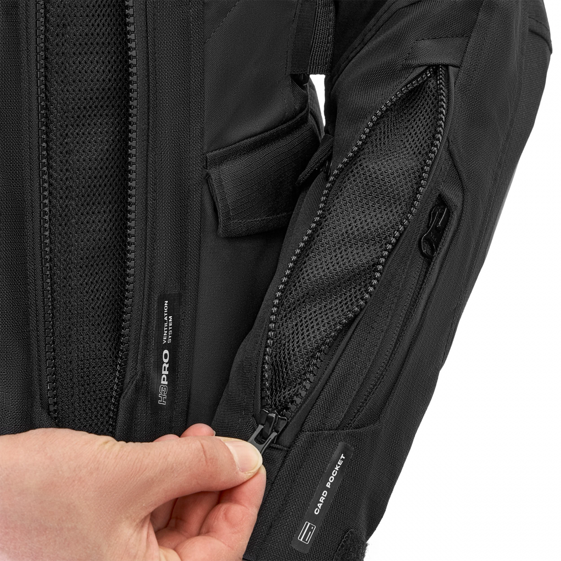 SHIMA DUNE MUJER DE TURISMO MOTO CHAQUETA TEXTIL NEGRO 