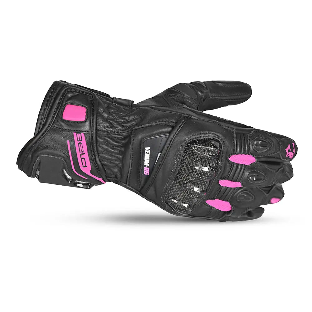 Bela Venom RS Lady Guanti da corsa per donna Nero/Rosa back
