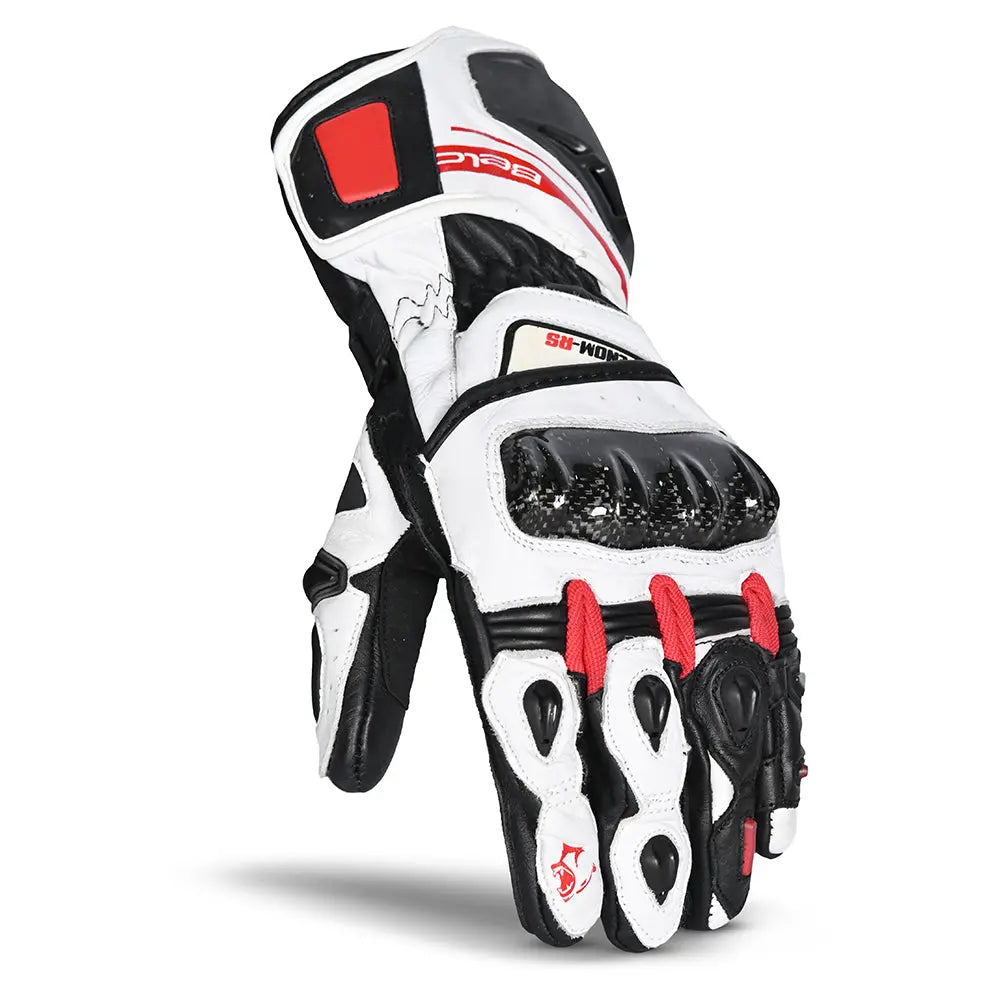 BELA Venom RS Guanti da corsa da uomo - Bianco / Nero / Rosso 