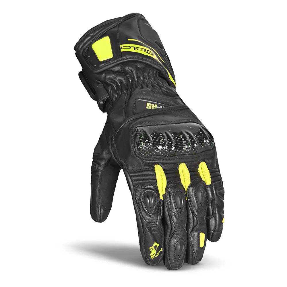 BELA Venom RS Guanti da corsa da Donna- Neri / Giallo Fluorescente front