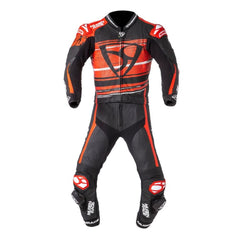 MUGENRACE MNR-2008 Rc-Max Due Pezzi Tuta Pelle Bianca Nera Rossa