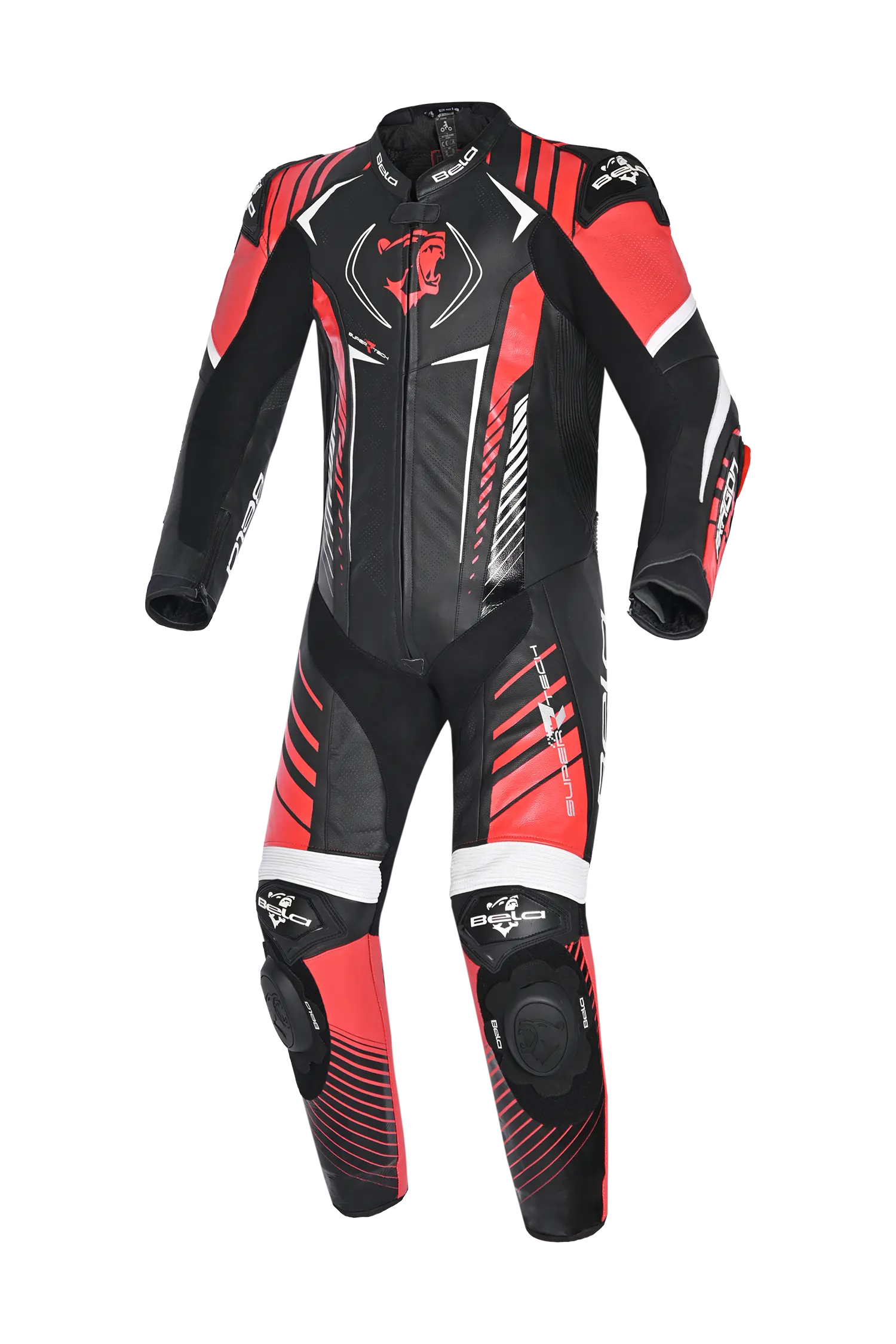 Bela Aragone Tuta da moto Nera/Rossa intera (1 PZ) 