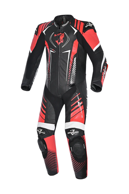Bela Aragone Tuta da moto Nera/Rossa intera (1 PZ) 