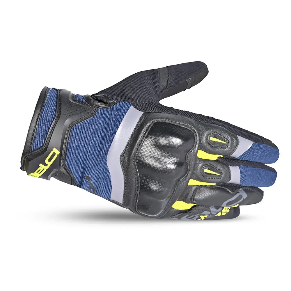 BELA - GUANTES Textil DARING Man Azul/Amarillo/Negro left