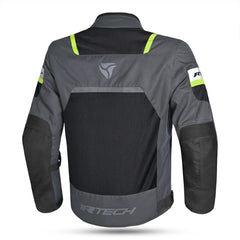 R-TECH SPIRAL MESH CHAQUETA DE MOTO DE HOMBRE TEXTIL  GRIS NEGRO AMARILLO FLOUR 