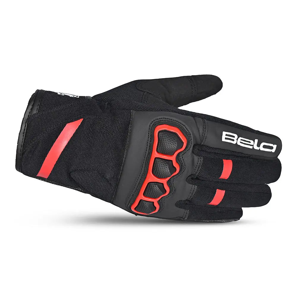 BELA - Guante Textil Tracker Winter WP lady Negro/Rojo 