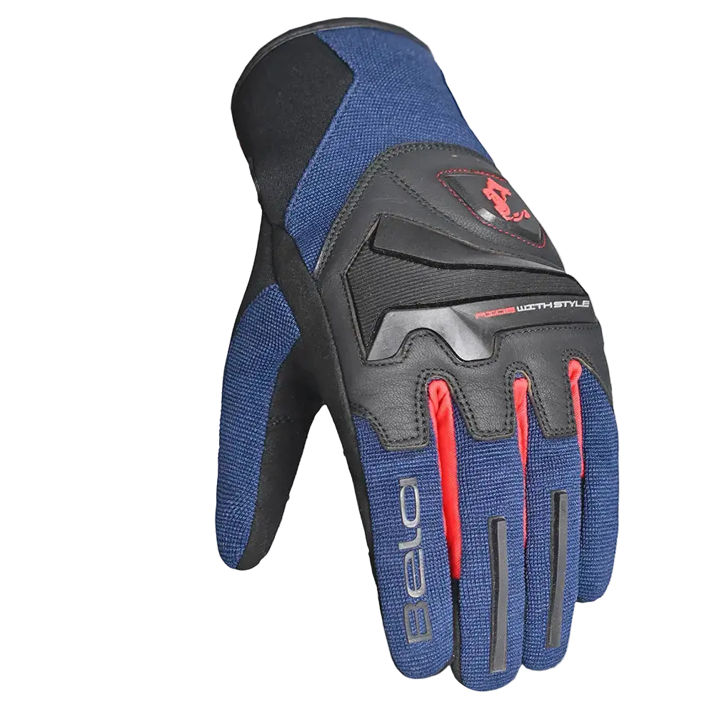 Bela - Guanto In Tessuto Star Royal Blu/ Nero 