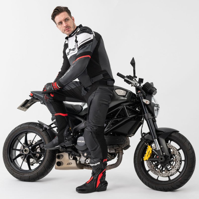 SHIMA BANDIT 2.0 PIEL PANTALONE DE MOTO HOMBRE NEGRO 