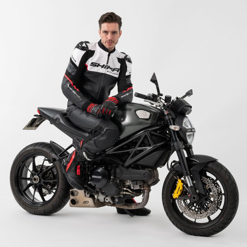 SHIMA BANDIT 2.0 PIEL PANTALONE DE MOTO HOMBRE NEGRO 