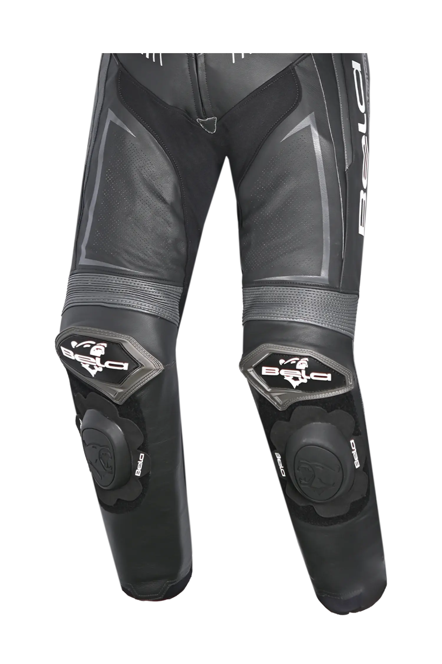 Bela Beast Tuta da Moto Nera/Bianca/Grigio scuro Tuta intera (1 pezzo) 