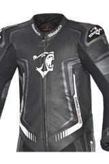 Bela Beast Tuta da Moto Nera/Bianca/Grigio scuro Tuta intera (1 pezzo) 