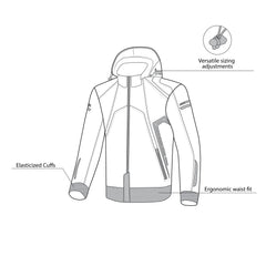 Bela Breeze Giacca softshell per uomo Cappuccio removibile  - Nero/Giallo fluorescente 