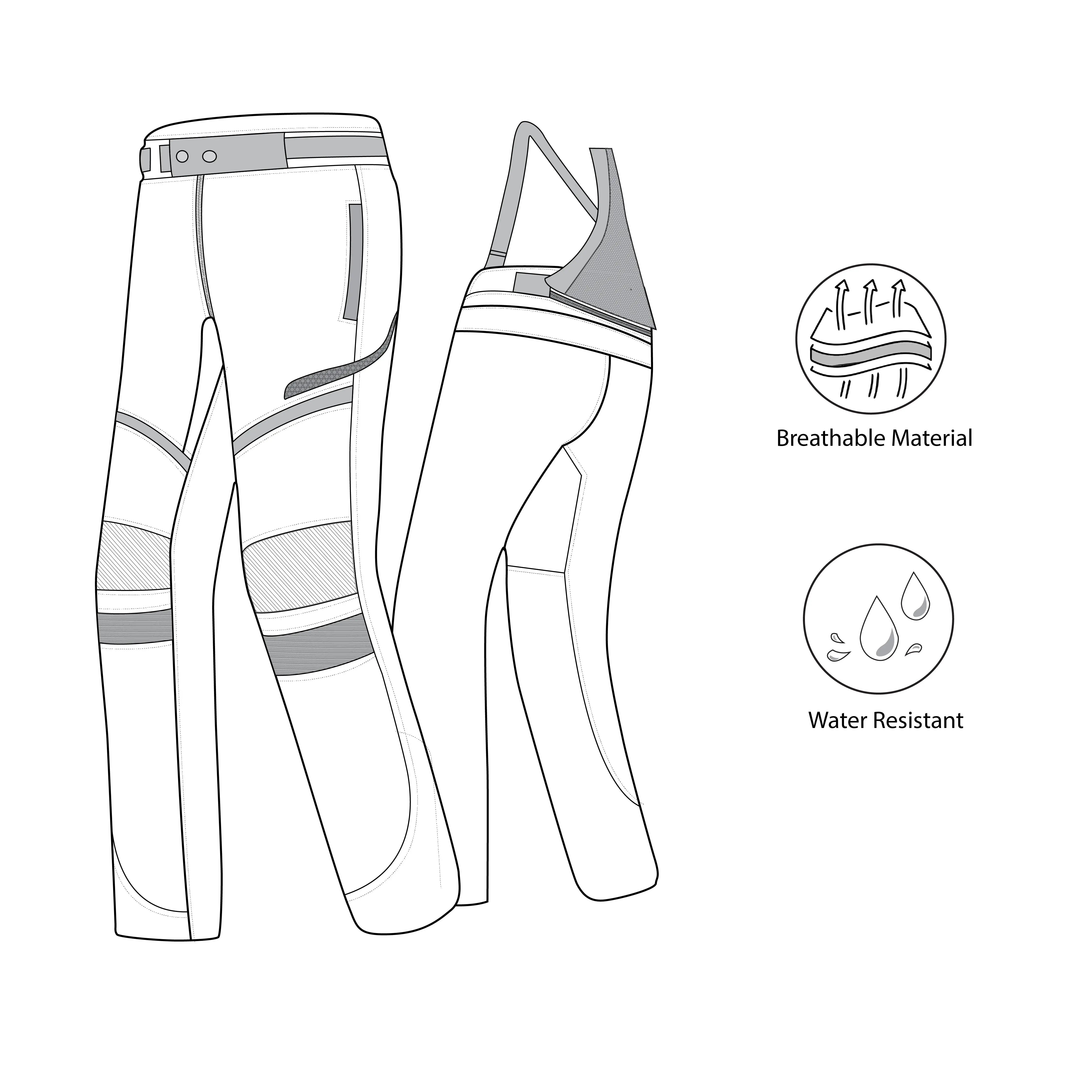 Bela Calm Digger pantaloni Unisex/Donna/Uomo da moto Corto 