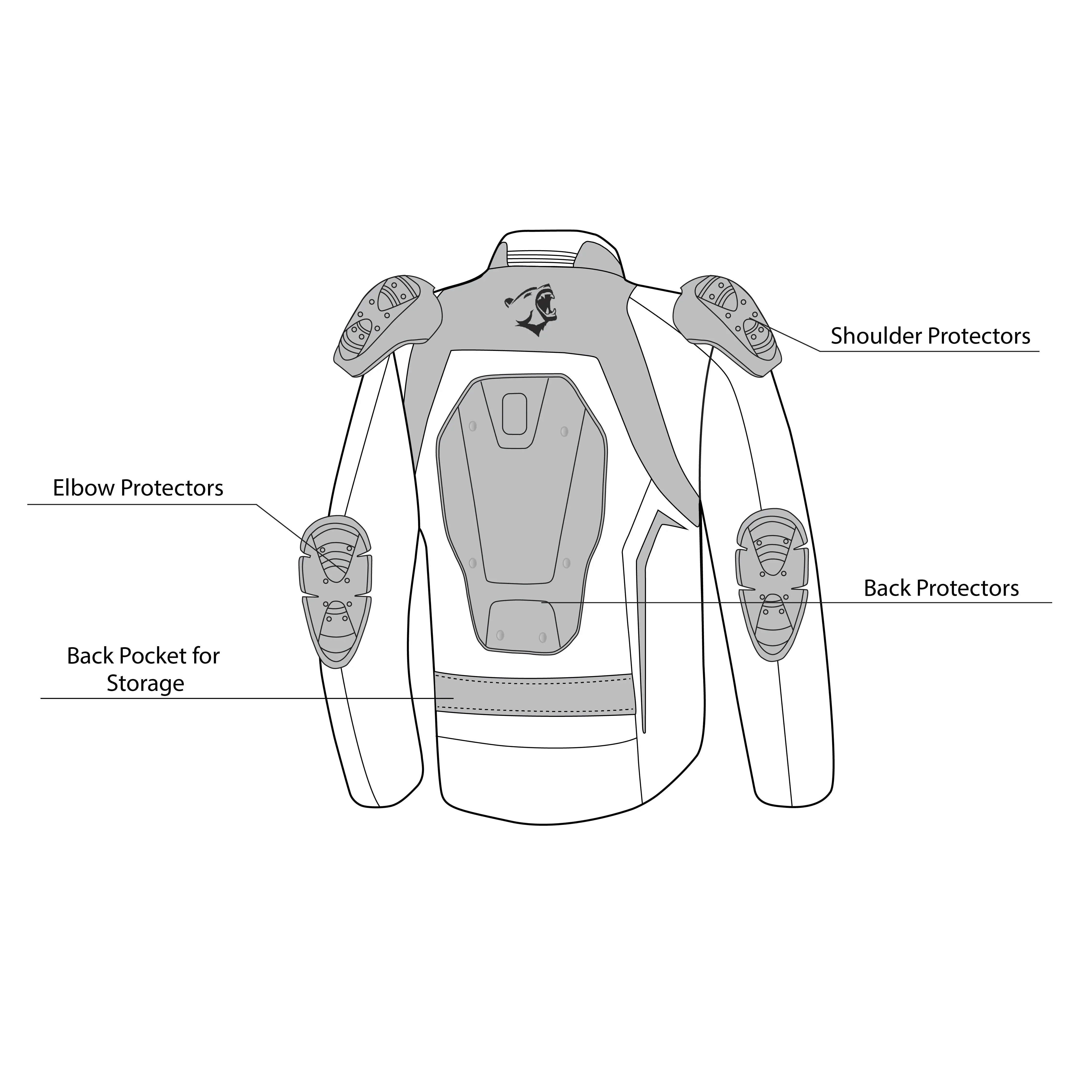 Bela Cordaniel Giacca moto - Nera/Grigio scuro 