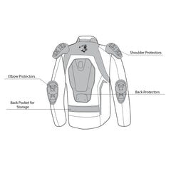 Bela Cordaniel Giacca moto - Nera/Grigio scuro 