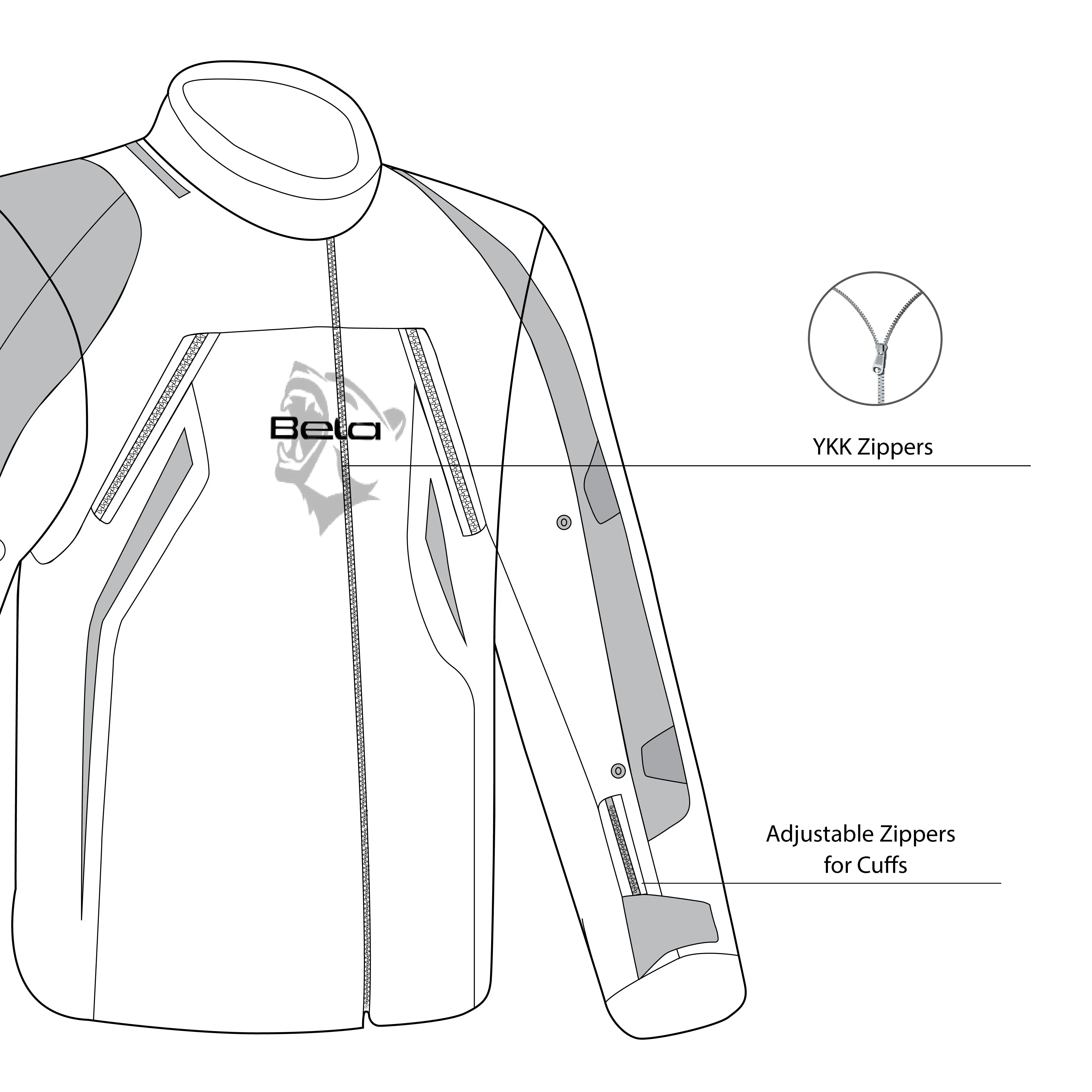 Bela Cordaniel Giacca moto - Nera/Grigio scuro 