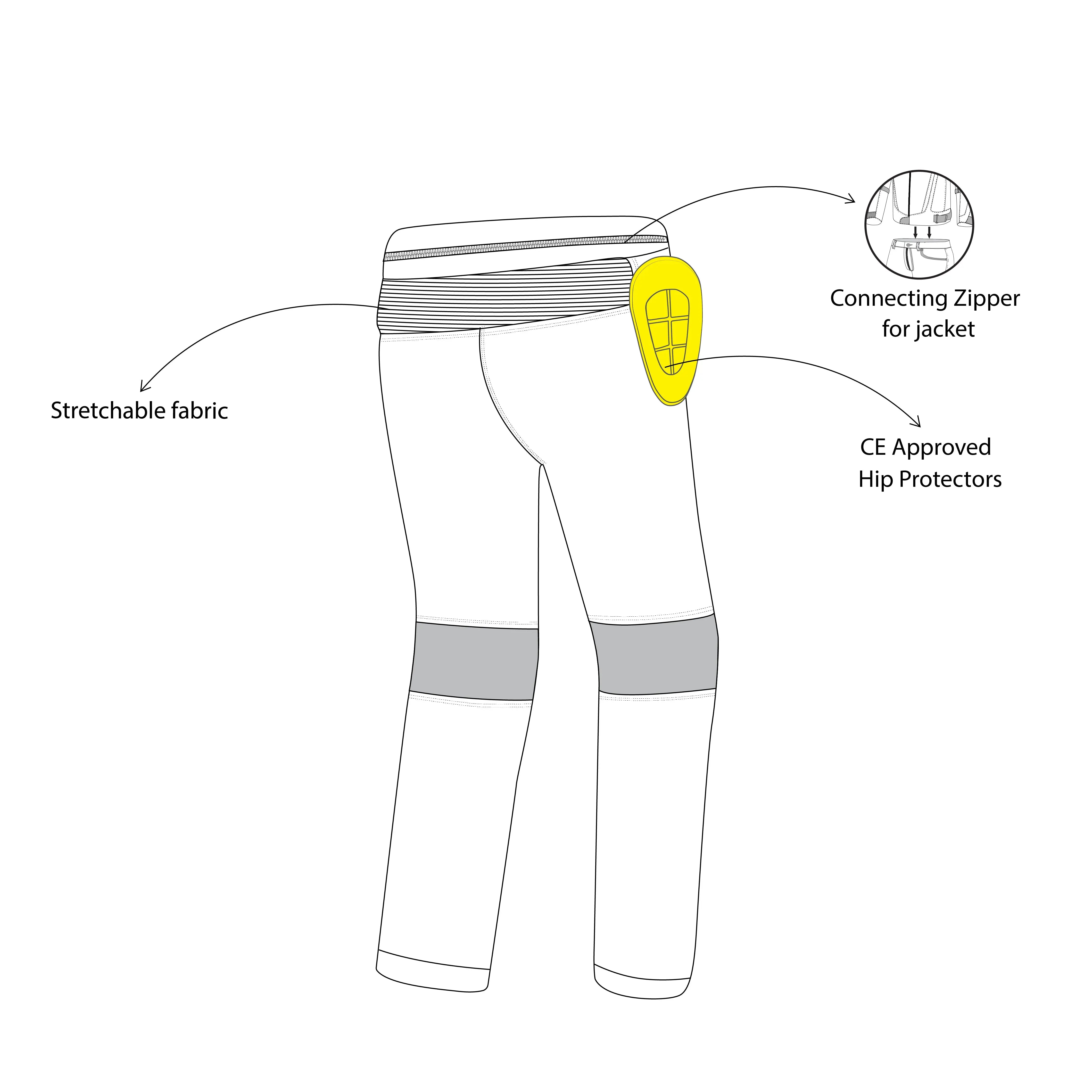 Bela Crossroad Extreme WP Pantaloni in tessuto impermeabile Ghiaccio / Grigio / Nero description 1