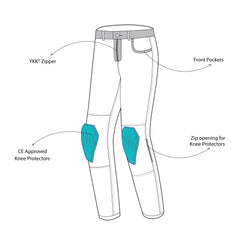 Bela Kevin (MXD-403) Jeans Moto per Uomo - Blu description 2