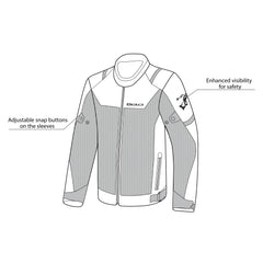 Bela Mesh Pro Estivo traforato  Uomo Nero in tessuto per moto description 2