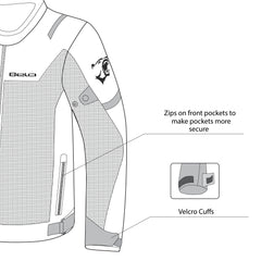 Bela Mesh Pro Estivo traforato  Uomo Nero in tessuto per moto description 4