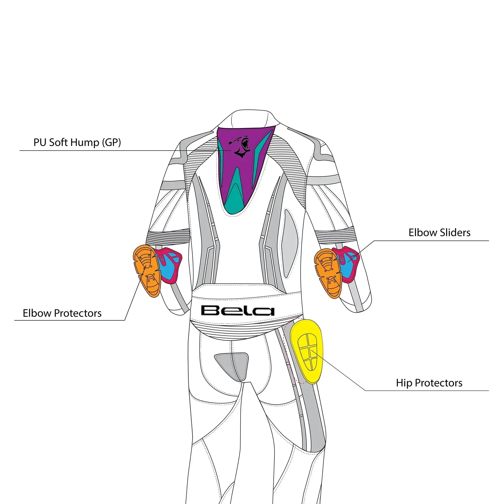 BELA-MONO 1PC ROCKET MIX CANGURO NERO/ROSSO description 2