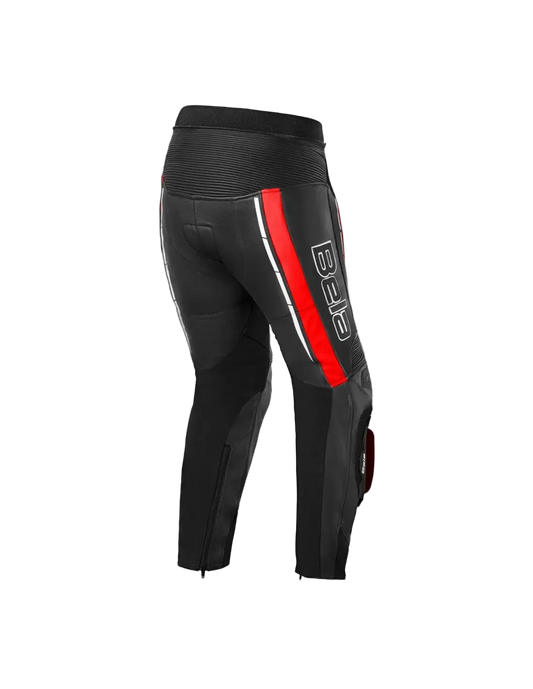 Bela Rocket Nero Rosso UOMO Pantalone (Pelle Di Canguro Mix)