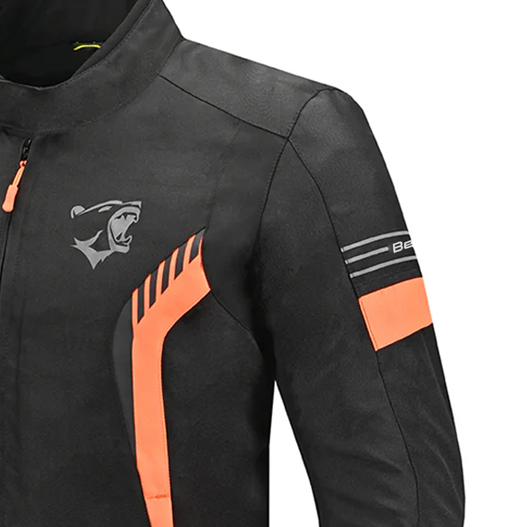 BELA BRADLEY  GIACCA TESSILE MOTO UOMO NERO/ARANCIONE 
