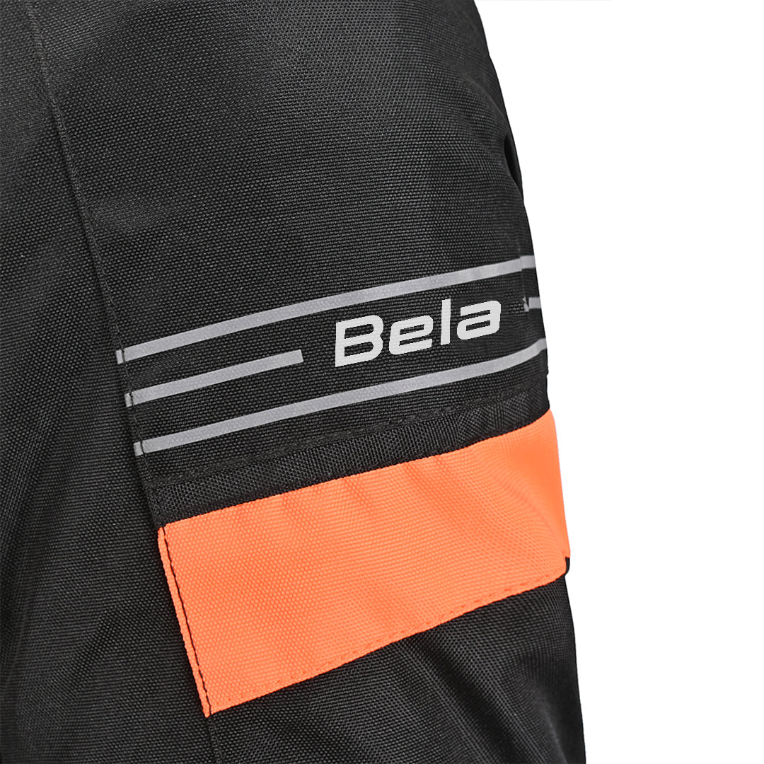 BELA BRADLEY  GIACCA TESSILE MOTO UOMO NERO/ARANCIONE 