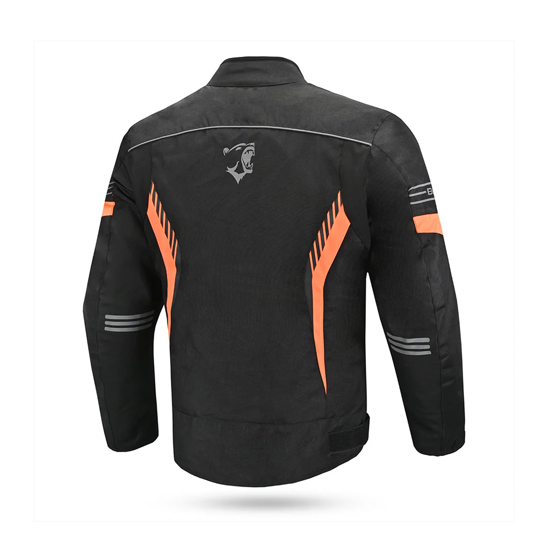 BELA BRADLEY  GIACCA TESSILE MOTO UOMO NERO/ARANCIONE 