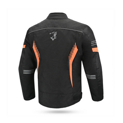 BELA BRADLEY  GIACCA TESSILE MOTO UOMO NERO/ARANCIONE 