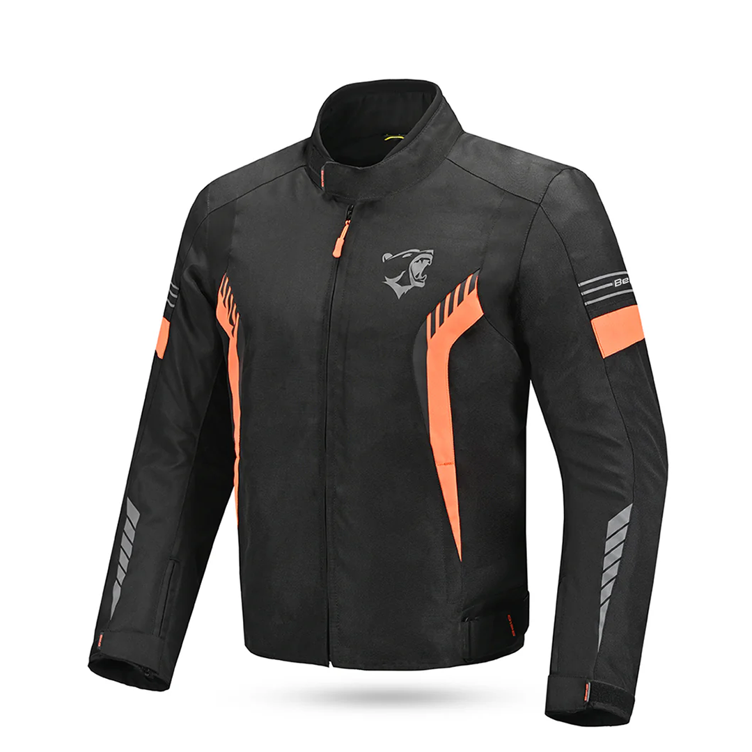BELA BRADLEY  GIACCA TESSILE MOTO UOMO NERO/ARANCIONE 