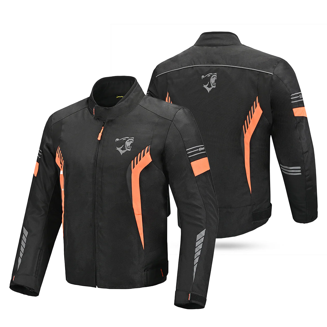 BELA BRADLEY  GIACCA TESSILE MOTO UOMO NERO/ARANCIONE 