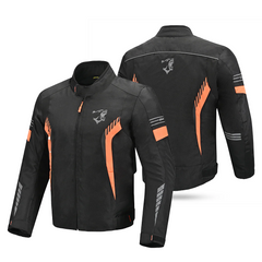 BELA BRADLEY  GIACCA TESSILE MOTO UOMO NERO/ARANCIONE 
