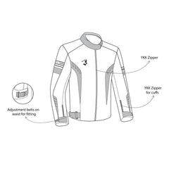 Bela Bradley Grigio Giacca Tessile da Moto description 3