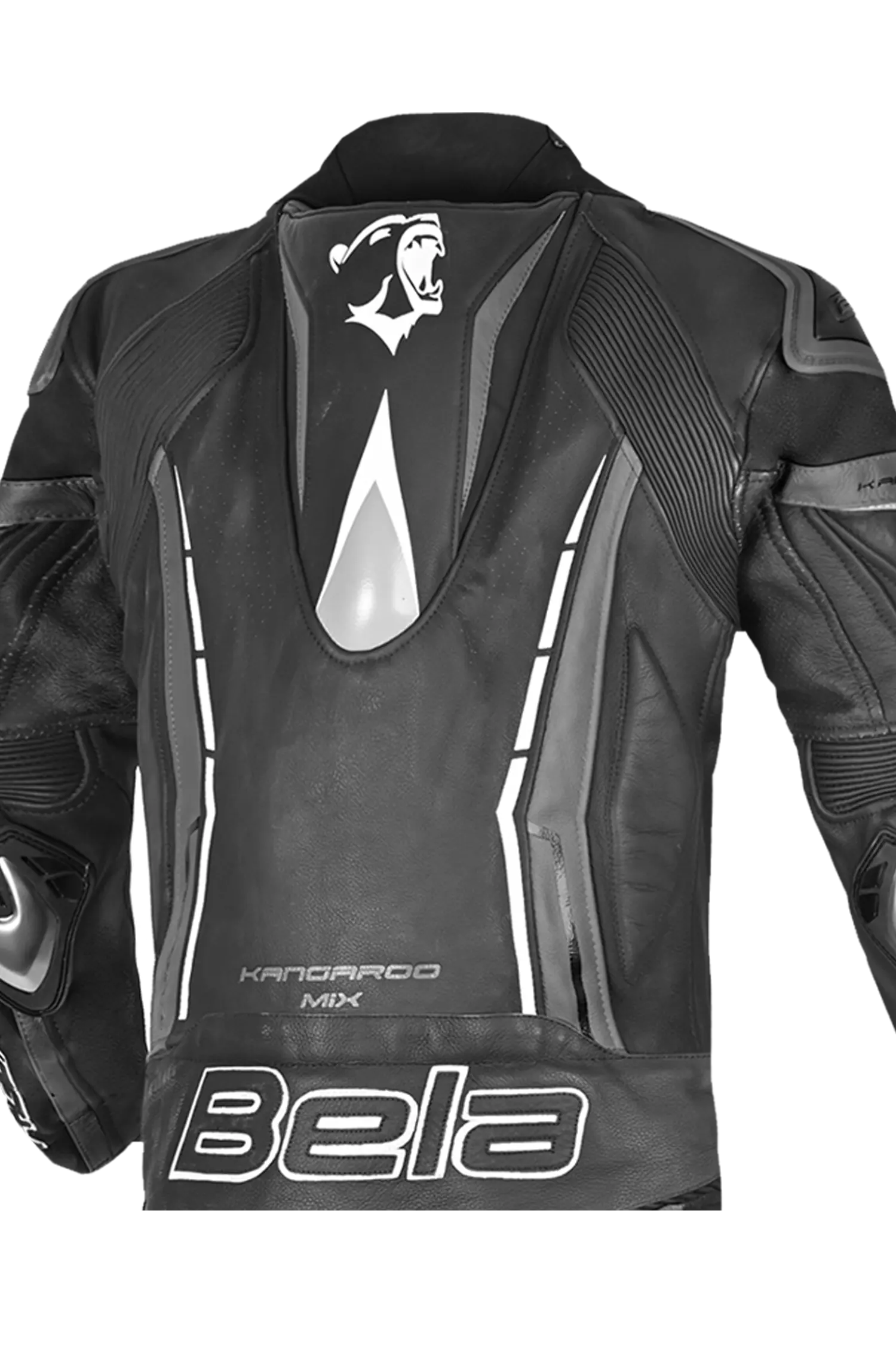 BELA - tuta 2 PC ROCKET cangaroo mix. NEGRO/ANTRACITA 